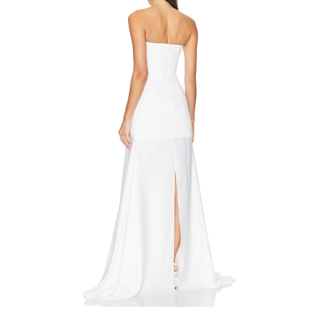 Solace London Alessandra Strapless Dress in Cream